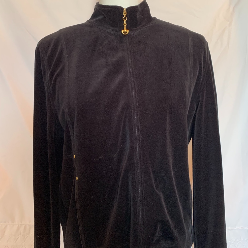 Vintage St. John Sport Jacket Velvet Black